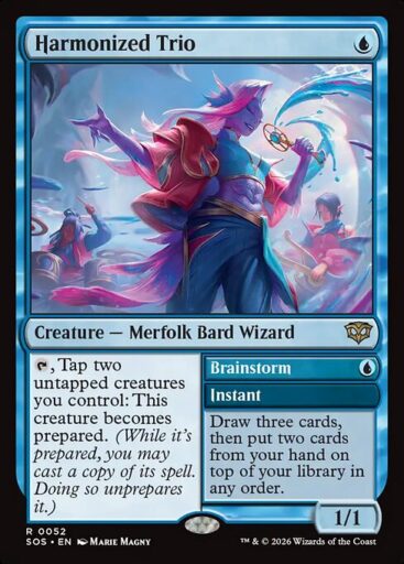 Secrets of Strixhaven - 52 - Harmonized Trio // Brainstorm - Rare - U - Non-foil (Front)