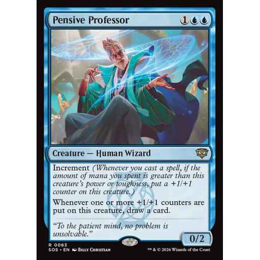Secrets of Strixhaven - 63 - Pensive Professor - Rare - U - Non-foil (Front)