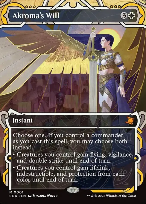 Secrets of Strixhaven Mystical Archive - 1 - Akroma's Will - Mythic - W - Non-foil (Front)