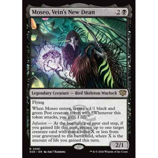 Secrets of Strixhaven - 91 - Moseo, Vein's New Dean - Rare - B - Non-foil (Front)