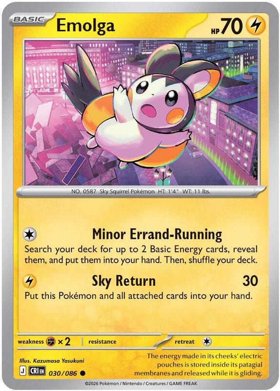 Chaos Rising - 030/086 - Emolga - Reverse Holo