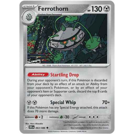 Chaos Rising - 063/086 - Ferrothorn - Reverse Holo