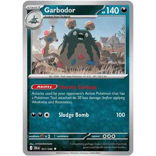 Chaos Rising - 057/086 - Garbodor - Reverse Holo