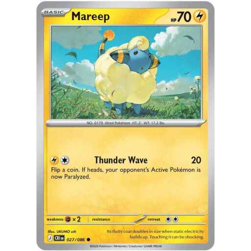Chaos Rising - 027/086 - Mareep - Reverse Holo