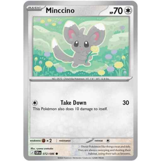 Chaos Rising - 072/086 - Minccino - Reverse Holo