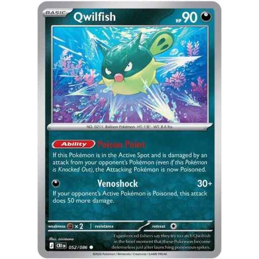 Chaos Rising - 052/086 - Qwilfish - Reverse Holo