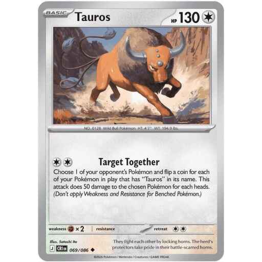 Chaos Rising - 069/086 - Tauros - Reverse Holo