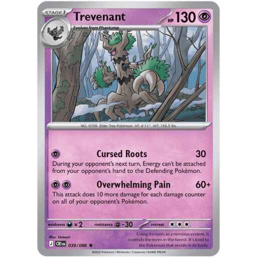 Chaos Rising - 039/086 - Trevenant - Reverse Holo