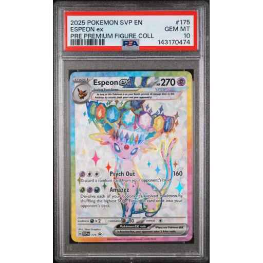 PSA 10 Gem Mint - 2025 Pokemon Black Star Promo Espeon ex #175