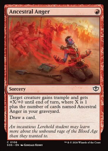 Secrets of Strixhaven - 106 - Ancestral Anger - Common - R - Foil (Front)