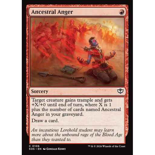 Secrets of Strixhaven - 106 - Ancestral Anger - Common - R - Non-foil (Front)