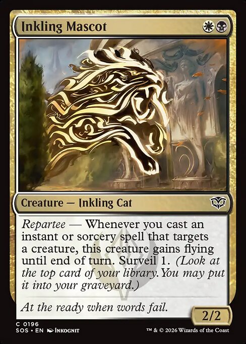 Secrets of Strixhaven - 196 - Inkling Mascot - Common - WB - Foil (Front)