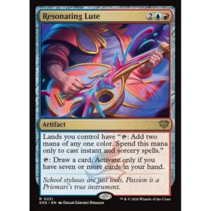 Secrets of Strixhaven - 221 - Resonating Lute - Rare - UR - Non-foil (Front)