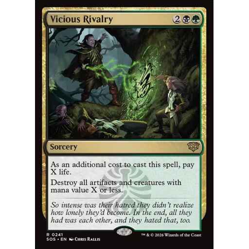 Secrets of Strixhaven - 241 - Vicious Rivalry - Rare - BG - Non-foil (Front)