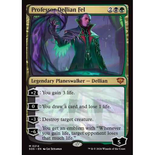 Secrets of Strixhaven - 214 - Professor Dellian Fel - Mythic - BG - Non-foil (Front)