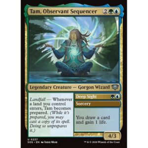 Secrets of Strixhaven - 237 - Tam, Observant Sequencer // Deep Sight - Uncommon - UG - Foil (Front)