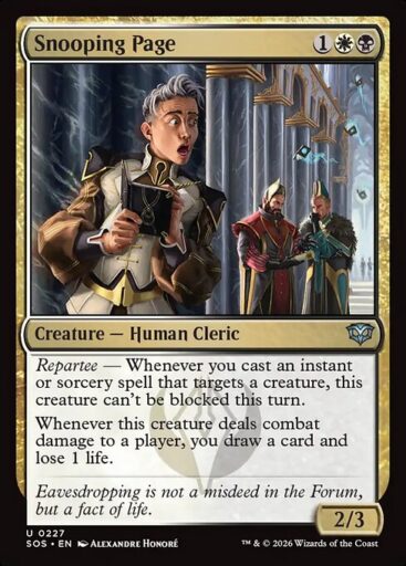 Secrets of Strixhaven - 227 - Snooping Page - Uncommon - WB - Foil (Front)