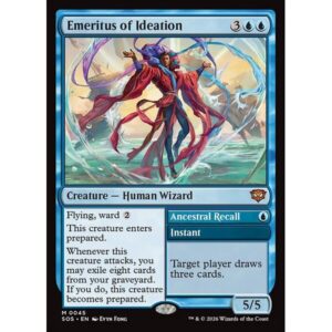 Secrets of Strixhaven - 45 - Emeritus of Ideation // Ancestral Recall - Mythic - U - Non-foil (Front)