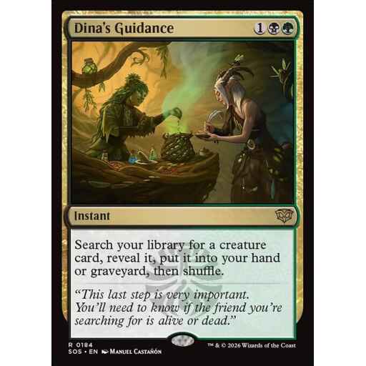 Secrets of Strixhaven - 184 - Dina's Guidance - Rare - BG - Non-foil (Front)
