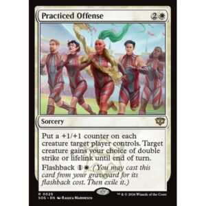 Secrets of Strixhaven - 25 - Practiced Offense - Rare - W - Foil (Front)