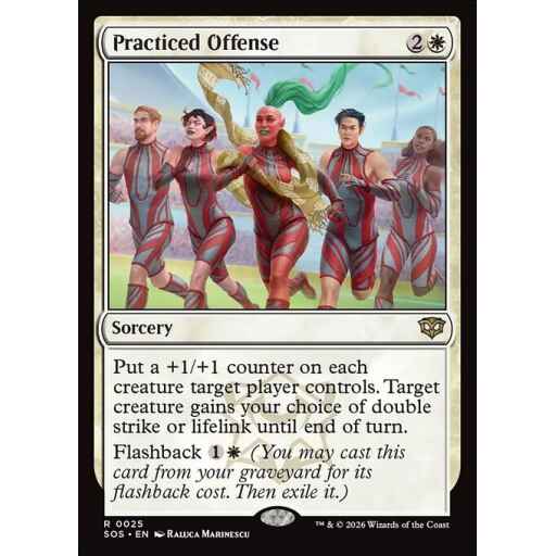 Secrets of Strixhaven - 25 - Practiced Offense - Rare - W - Non-foil (Front)