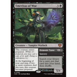 Secrets of Strixhaven - 80 - Emeritus of Woe // Demonic Tutor - Mythic - B - Non-foil (Front)