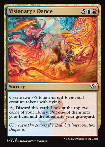Secrets of Strixhaven - 242 - Visionary's Dance - Common - UR - Non-foil (Front)