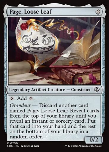 Secrets of Strixhaven - 250 - Page, Loose Leaf - Common - C - Non-foil (Front)