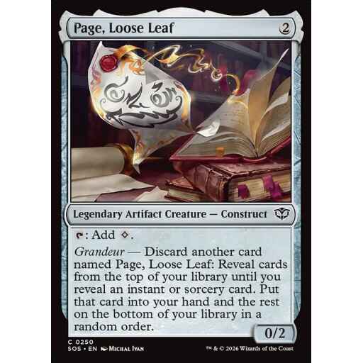 Secrets of Strixhaven - 250 - Page, Loose Leaf - Common - C - Non-foil (Front)