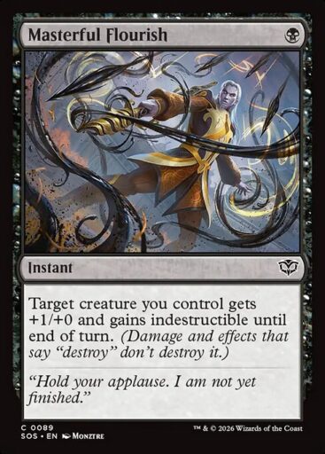 Secrets of Strixhaven - 89 - Masterful Flourish - Common - B - Non-foil (Front)