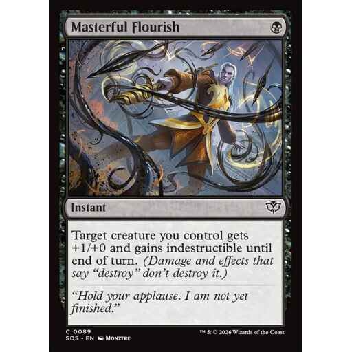 Secrets of Strixhaven - 89 - Masterful Flourish - Common - B - Non-foil (Front)