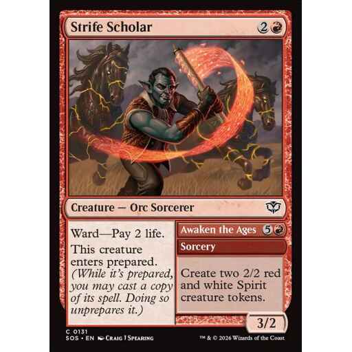Secrets of Strixhaven - 131 - Strife Scholar // Awaken the Ages - Common - R - Non-foil (Front)