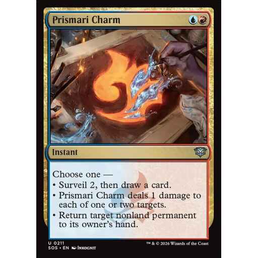 Secrets of Strixhaven - 211 - Prismari Charm - Uncommon - UR - Foil (Front)