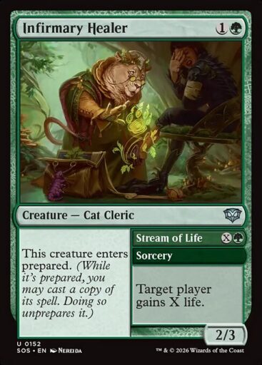 Secrets of Strixhaven - 152 - Infirmary Healer // Stream of Life - Uncommon - G - Non-foil (Front)