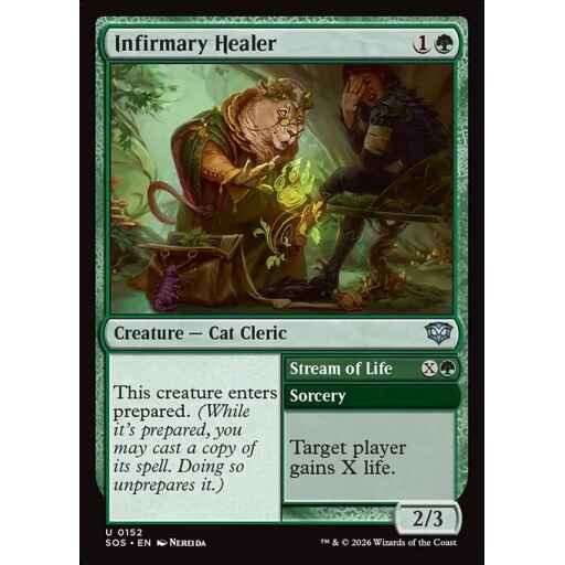 Secrets of Strixhaven - 152 - Infirmary Healer // Stream of Life - Uncommon - G - Non-foil (Front)