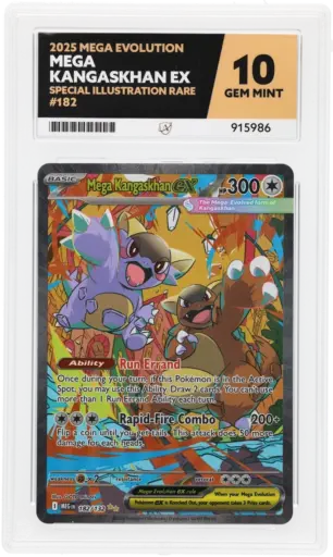 ACE 10 Gem Mint - 2025 Pokemon Mega Evolution Mega Kangaskhan Ex #182/132