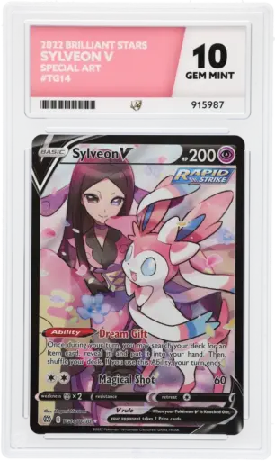 ACE 10 Gem Mint - 2022 Pokemon Brilliant Stars Sylveon V #TG14/TG30