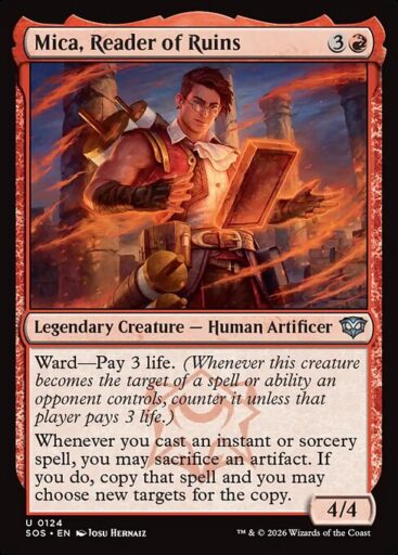 Secrets of Strixhaven - 124 - Mica, Reader of Ruins - Uncommon - R - Non-foil (Front)
