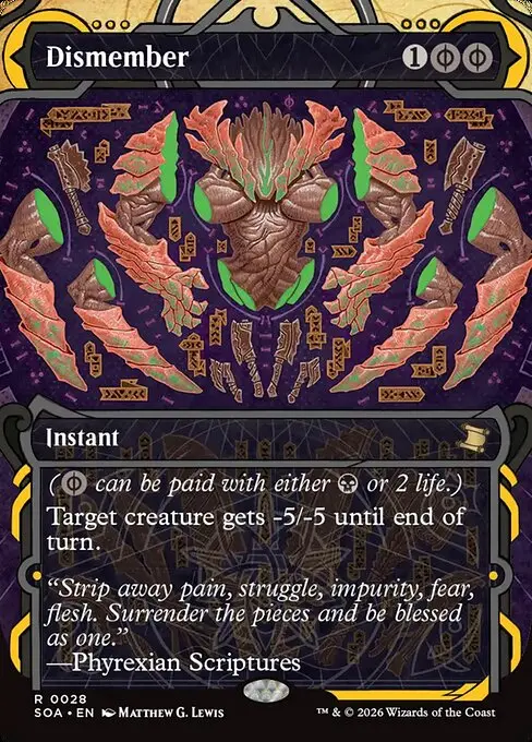 Secrets of Strixhaven Mystical Archive - 28 - Dismember - Rare - B - Non-foil (Front)