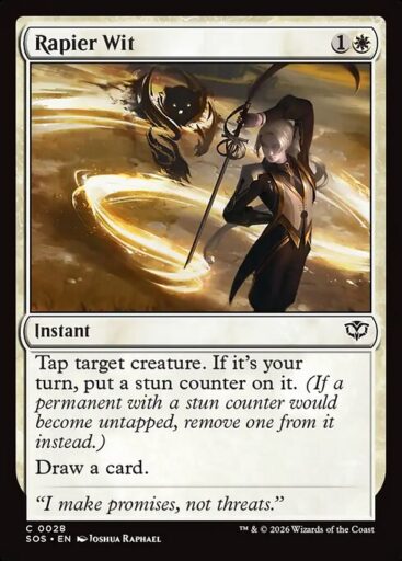 Secrets of Strixhaven - 28 - Rapier Wit - Common - W - Non-foil (Front)