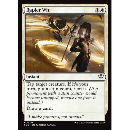 Secrets of Strixhaven - 28 - Rapier Wit - Common - W - Non-foil (Front)