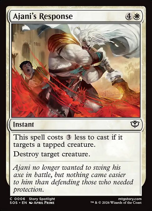 Secrets of Strixhaven - 6 - Ajani's Response - Common - W - Foil (Front)