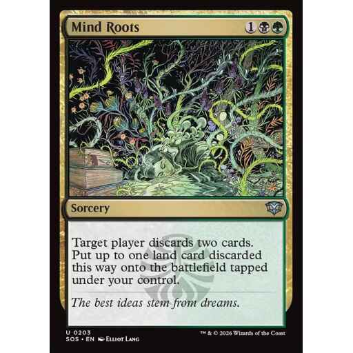 Secrets of Strixhaven - 203 - Mind Roots - Uncommon - BG - Foil (Front)