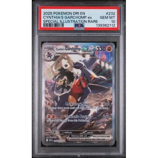PSA 10 Gem Mint - 2025 Pokemon Destined Rivals Cynthia's Garchomp ex #232