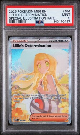 PSA 9 Mint - 2025 Pokemon Mega Evolution Lillie's Determination #184