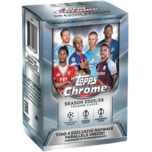 Topps Chrome UEFA Club Competitions Value Box 2025/26