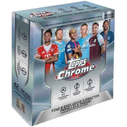Topps Chrome UEFA Club Competitions Mega Box 2025/26