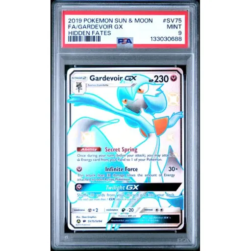 PSA 9 Mint - 2019 Pokemon Hidden Fates Gardevoir GX #SV75