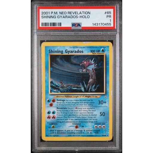PSA 1 Poor - 2001 Pokemon Neo Revelation Shining Gyarados #65