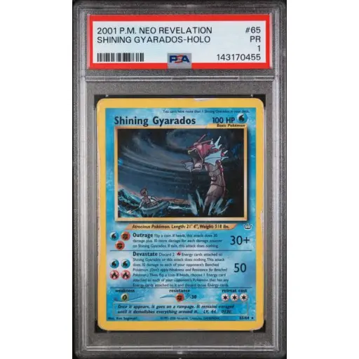 PSA 1 Poor - 2001 Pokemon Neo Revelation Shining Gyarados #65